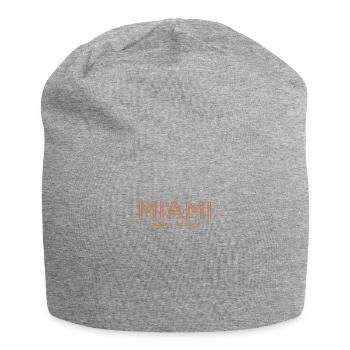 USA Stadt Koordinaten - Miami - Jersey-Beanie - Grau meliert - Vorne