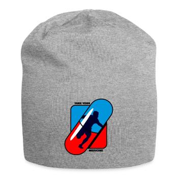 Nimm - Deine - Medizin - Sport - Jersey-Beanie - Grau meliert - Vorne