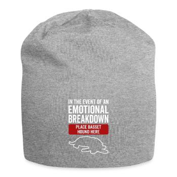 Emotional - Hund Basset Hound - Jersey-Beanie - Grau meliert - Vorne