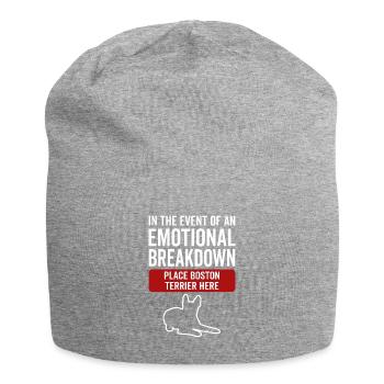 Emotional - Dog Boston Terrier - Jersey Beanie - heather grey - Front