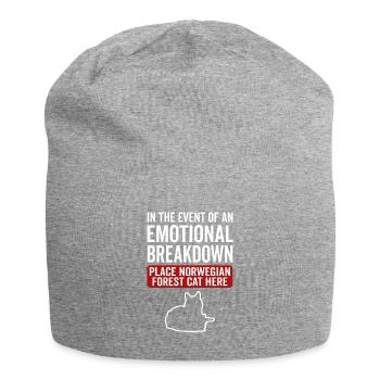 Emotional - Norwegische Waldkatze - Jersey-Beanie - Grau meliert - Vorne