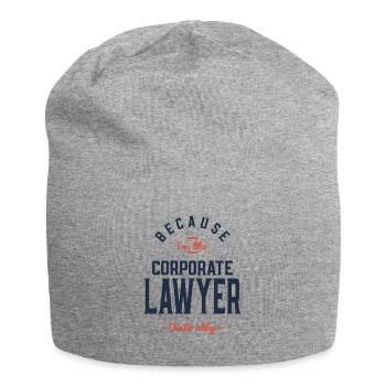 Corporate Lawyer Job Occupation Birthday Worker - Jersey Beanie - heather grey - Front