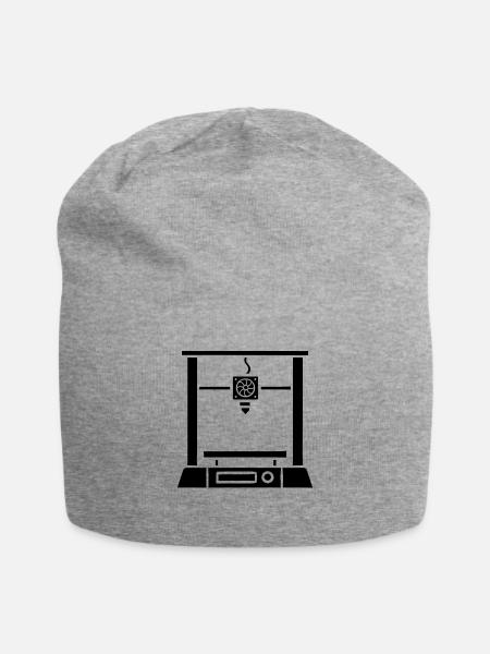 3D-Druck 3D-Drucker - Jersey-Beanie - Grau meliert