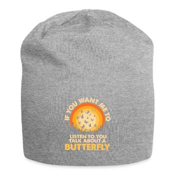 Listen to Talk About Animal Butterfly - Jersey Beanie - heather grey - Front
