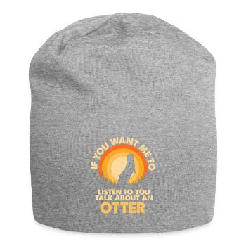Hören Sie Über Tier Otter Sprechen - Jersey-Beanie - Grau meliert - Vorne