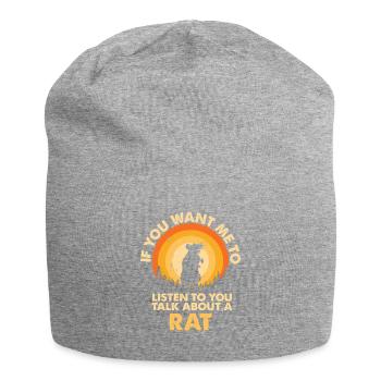 Écoutez parler de Rat animal - Bonnet en jersey - gris chiné - Devant