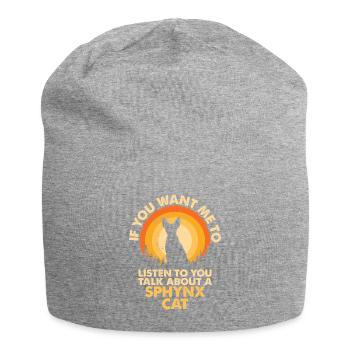 Écoutez parler de Sphynx Cat - Bonnet en jersey - gris chiné - Devant