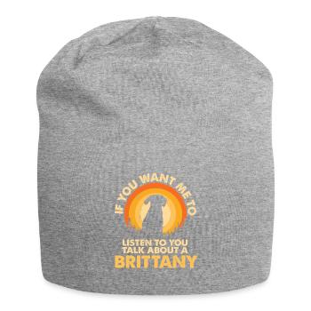 Sprechen Sie Über Hunde Brittany - Jersey-Beanie - Grau meliert - Vorne