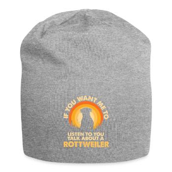 Talk about dog Rottweiler - Jersey Beanie - heather grey - Front