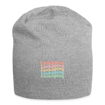 Vintage 70s Hippie Sweden City - Retro Linköping - Bonnet en jersey - gris chiné - Devant
