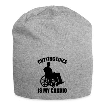 Funny Spinal Cord Injury Wheelchair Cross-Section - Jersey Beanie - heather grey - Front