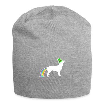 St. Patricks Hund - Boykin Spaniel - Jersey-Beanie - Grau meliert - Vorne