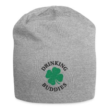 Drinking Buddies Funny St Patricks Day - Jersey Beanie - heather grey - Front