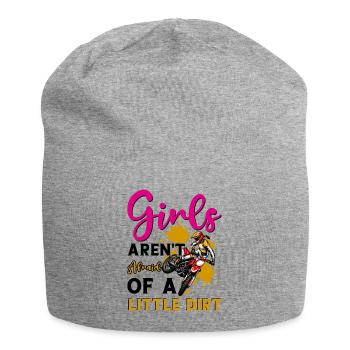 Motocross Girl Motocross Woman Offroad Motorcycle - Jersey Beanie - heather grey - Front