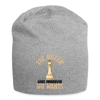 Chess Piece - Jersey Beanie - heather grey - Front