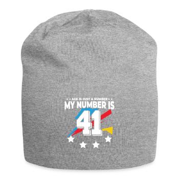 Age is just a number – 41st birthday - Jersey Beanie - heather grey - Front