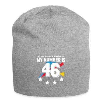 Alter Ist Nur Zahl - 46. Geburtstag - Jersey-Beanie - Grau meliert - Vorne
