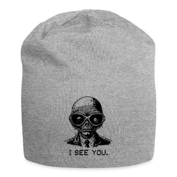 Glasses from space: Alien, I see you - Jersey Beanie - heather grey - Front