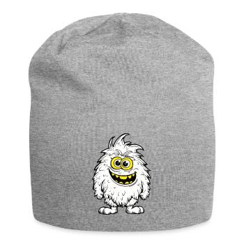 Drôle de monstre de fourrure - Bonnet en jersey - gris chiné - Devant