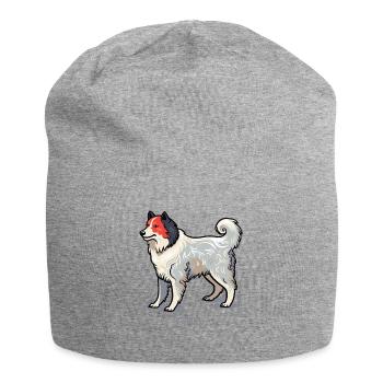 Wuff – Japanischer Hund - Jersey-Beanie - Grau meliert - Vorne