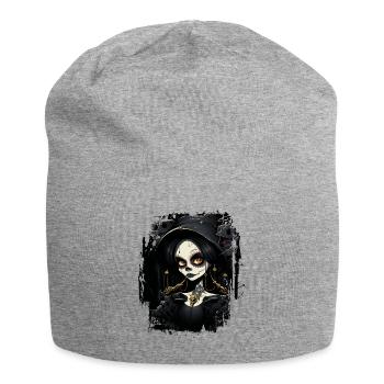Jolie fille gothique - Bonnet en jersey - gris chiné - Devant