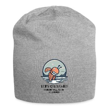 Feier von Hummern und Menschheit im Klimawandel - Jersey-Beanie - Grau meliert - Vorne