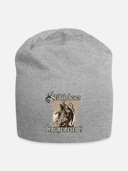 Krampus Shirt Symbol des Weihnachtsgrauens - Jersey-Beanie - Grau meliert