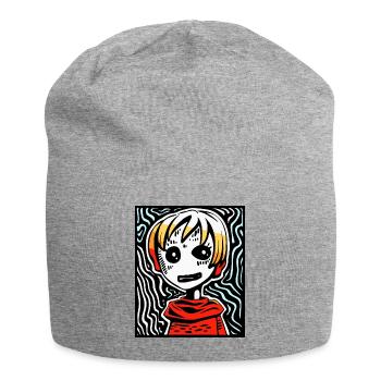 Ist dies moderne Kunst, Kunst im Manga-Anime-Stil? - Jersey-Beanie - Grau meliert - Vorne