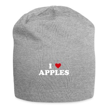 Heart Farmer - I Love Apple - Jersey Beanie - heather grey - Front