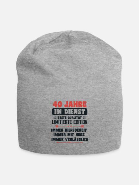 40 Jahre im Dienst 40 Jähriges Dienstjubiläum - Jersey-Beanie - Grau meliert