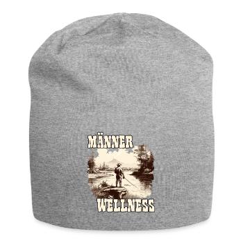 Männer Wellness Angelausflug Angler Geschenk - Jersey-Beanie - Grau meliert - Vorne