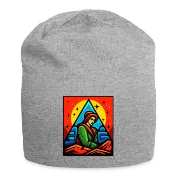 Ist das Kunst: knallhartes Leben Frau - Jersey-Beanie - Grau meliert - Vorne