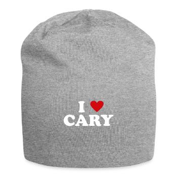 Heart USA City - I Love Cary - Jersey Beanie - heather grey - Front