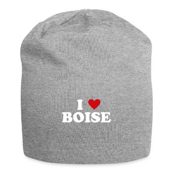 Herz USA Stadt - Ich Liebe Boise - Jersey-Beanie - Grau meliert - Vorne
