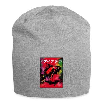 Japanese Fish Poster - Jersey Beanie - heather grey - Front