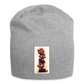 Ein Haufen niedlicher Kätzchen - Jersey-Beanie - Grau meliert - Vorne
