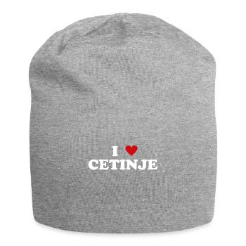 Herz Montenegro Stadt - Ich Liebe Cetinje - Jersey-Beanie - Grau meliert - Vorne
