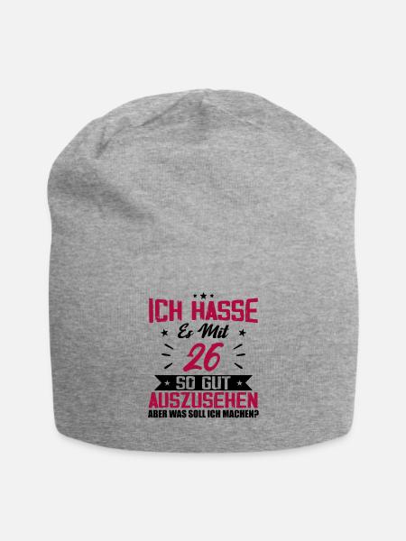 Ich hasse es mit 26 Geburtstag Gut Aussehen - Jersey-Beanie - Grau meliert