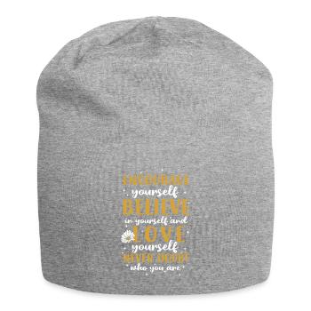 Ermutigen Sie Glauben, Dass Liebe Niemals Zweifelt - Jersey-Beanie - Grau meliert - Vorne