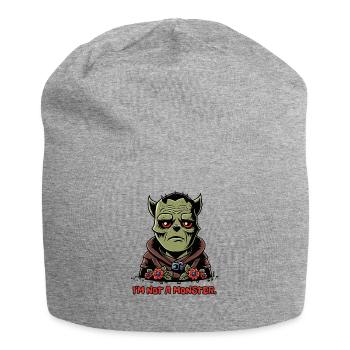 Je ne suis pas un monstre - Bonnet en jersey - gris chiné - Devant