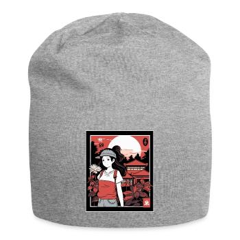 Erwachsen werden, Manga und Anime Mädchen Urlaub - Jersey-Beanie - Grau meliert - Vorne