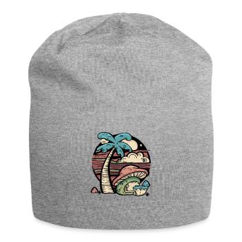 Fantasy Mushroom Palm Island - Jersey Beanie - heather grey - Front