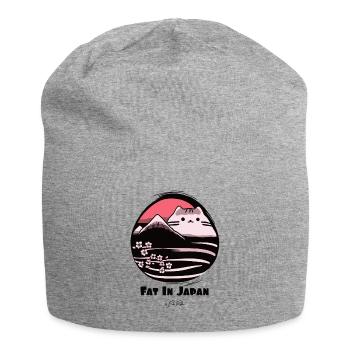 In Japan gibt es eine dicke Katze - Jersey-Beanie - Grau meliert - Vorne