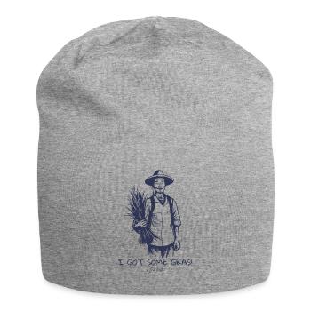 Chinese Rice Farmer Says, I Have Some Grass - Jersey Beanie - heather grey - Front