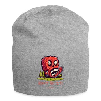 Crâne de tronçonneuse forestière : Ne le fais pas - Bonnet en jersey - gris chiné - Devant