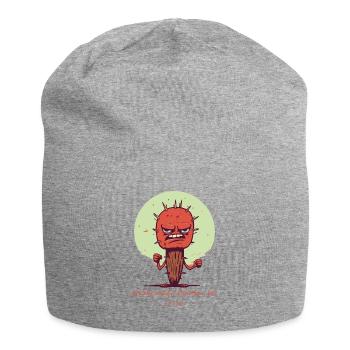 Spicy rough situation, a struggling cactus - Jersey Beanie - heather grey - Front