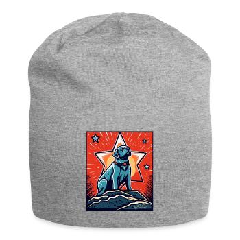 Ein treuer Hund unter einem Stern - Jersey-Beanie - Grau meliert - Vorne