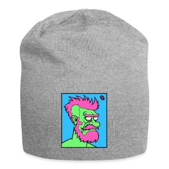 Male Cartoon Man - Jersey Beanie - heather grey - Front