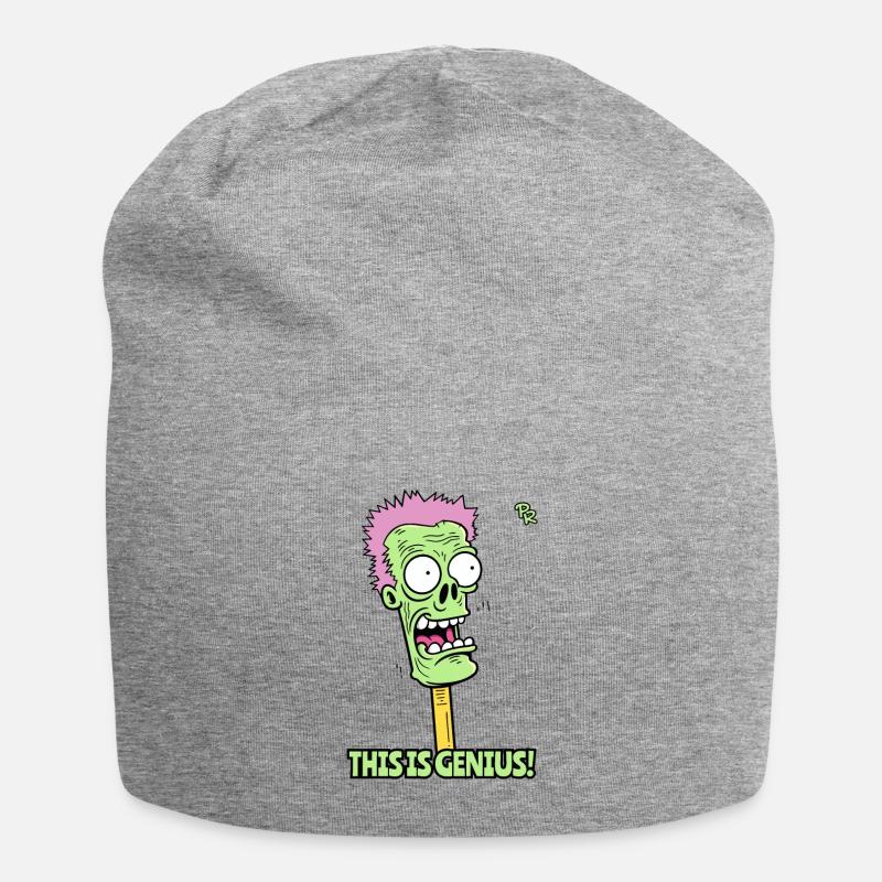 Das ist genial: Ein schlauer Zombie Bleistift - Jersey-Beanie - Grau meliert
