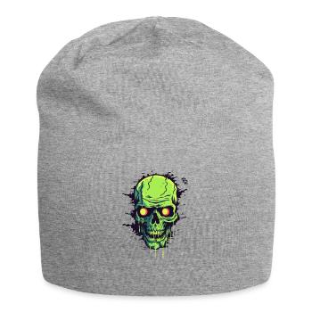 Crack in the Wall: Skull - Jersey Beanie - heather grey - Front